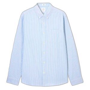 Gabbana Blue Stripes Dress Shirt Button-Up Long Sleeve Button Cuff Men's Size S